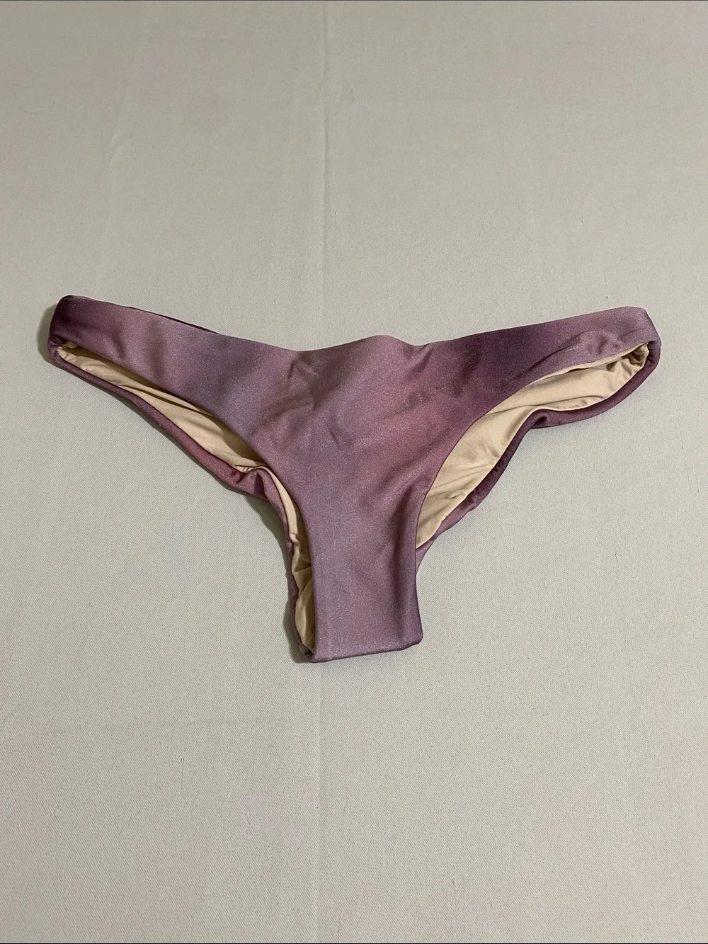 PILYQ Violet Sunset Ruched Teeny Bikini Bottom Size M